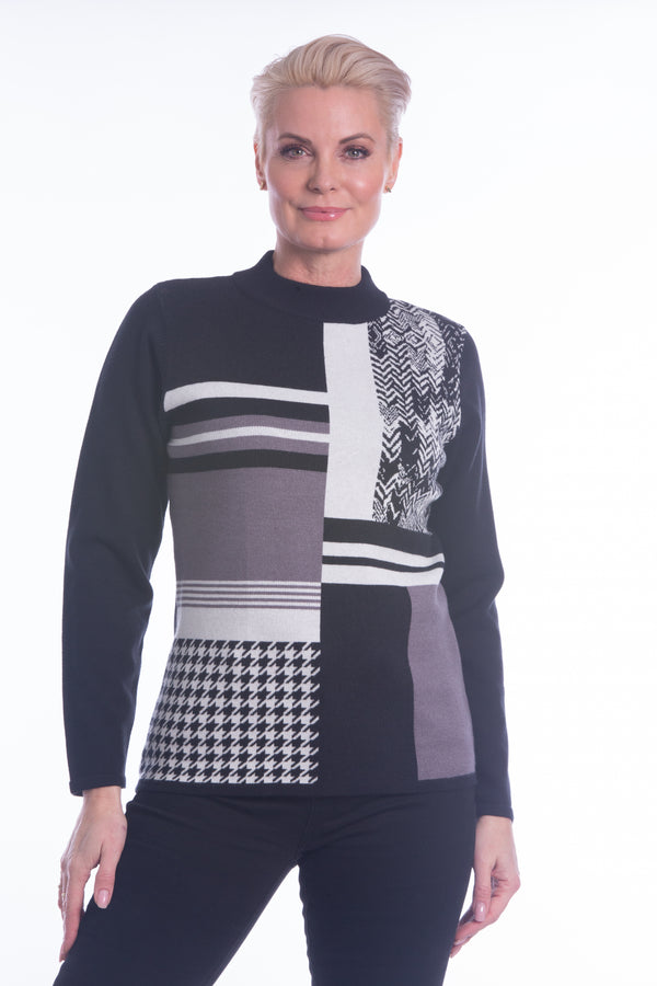 Mock Neck Black Combo