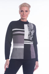 Mock Neck Black Combo